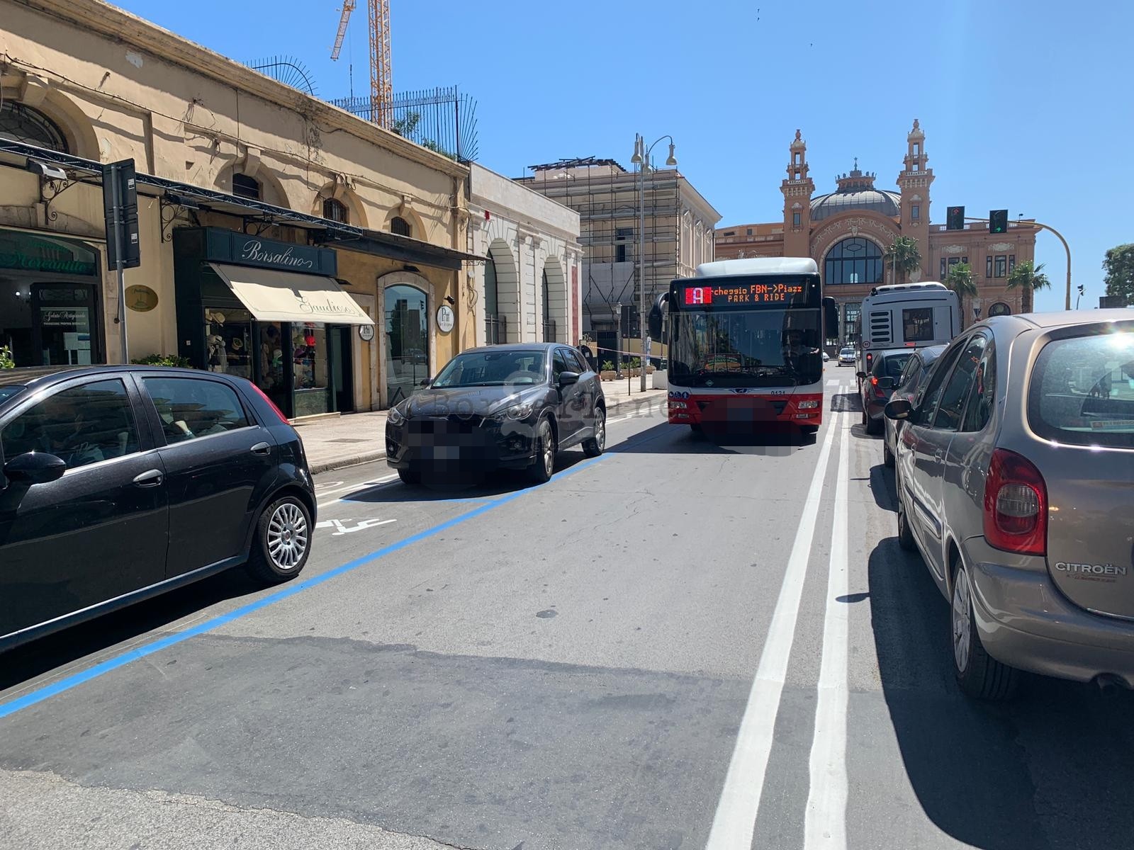 Bari pronta la prima pista ciclabile in corso Vittorio Emanuele